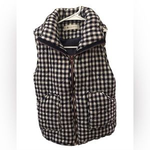 The Impeccable Pig blue and white gingham vest | Size Small